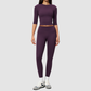 Wholesale Women's 3/4 Sleeve Crop Top & Full-Length Leggings Set – Seamless Yoga Activewear