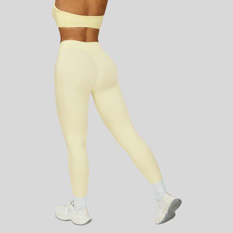 Pleated waistband sport leggings