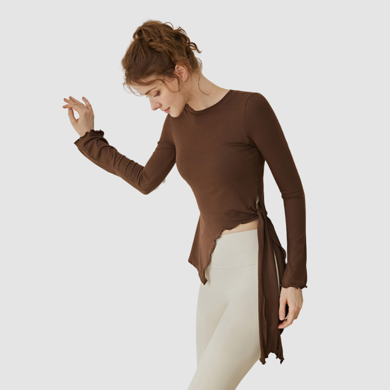 Wholesale Loose Fit Hip-Covering Yoga Top