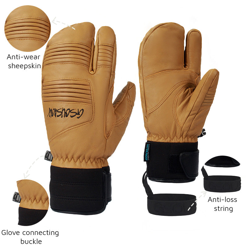 Outdoor warm and waterproof skiing/cycling gloves