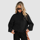 Wholesale Women's Stand-Collar Zip Jacket – Loose Drawstring Pocket Outerwear