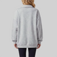 Loose long sleeved Half Zip Stand Collar Fleece Sweatshirt