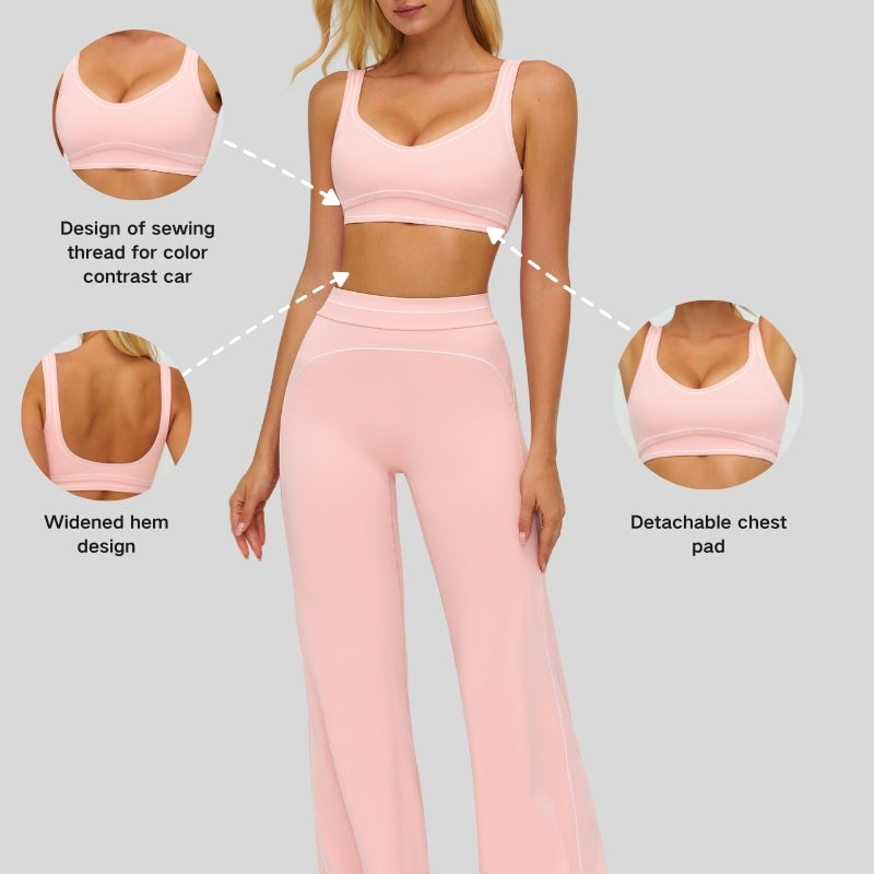 Contrasting bra with removable bra pads