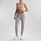 Wholesale Naked-Feel Open-Back Sports Bra & High-Waist Jogger Pants Set – Sculpting Yoga 2-Piece