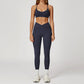 Thin Straps Bra + V-Shaped Waistline Leggings 2-Piece Set