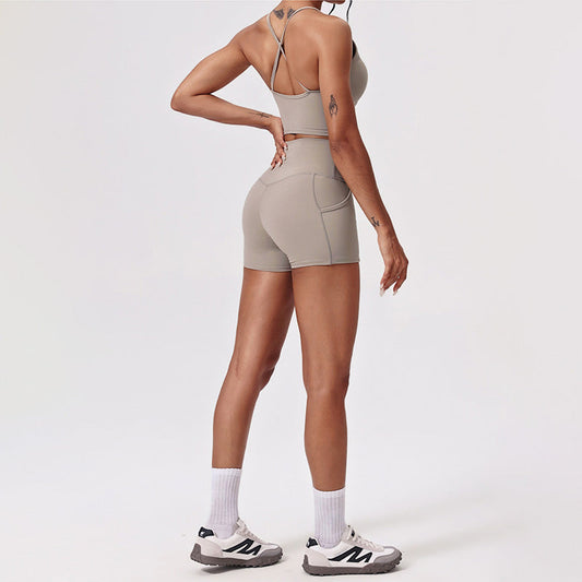 Wholesale Cross Back Crop Top + | Wonderxfans bulk activewear