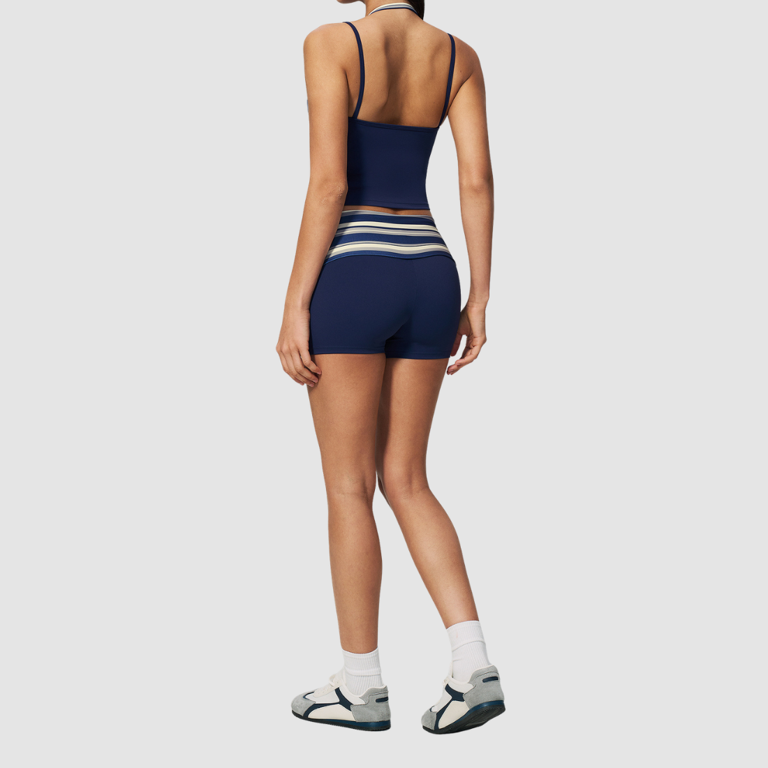 Wholesale Women’s Polka-Dot Racerback Tank & Shorts Yoga Set