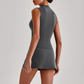 Wholesale Naked-Feel Yoga Set – Sleeveless Crop Top & High-Waist Shorts 2-Piece Activewear