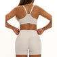 Thin straps Sports Bra + High-waisted shorts 2-Piece Set