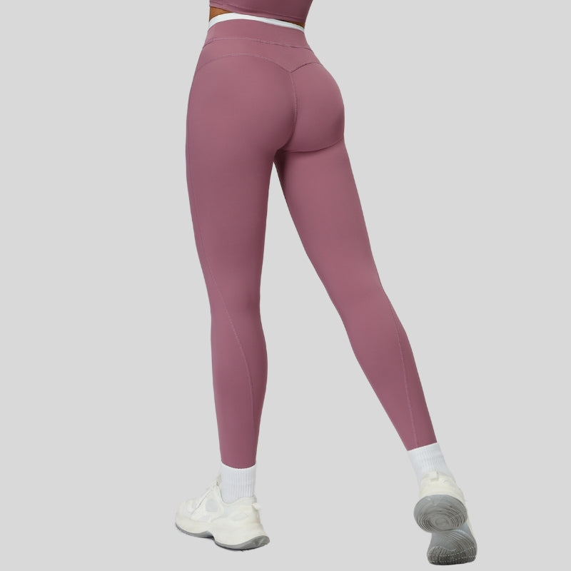 Contrast-colored sport leggings