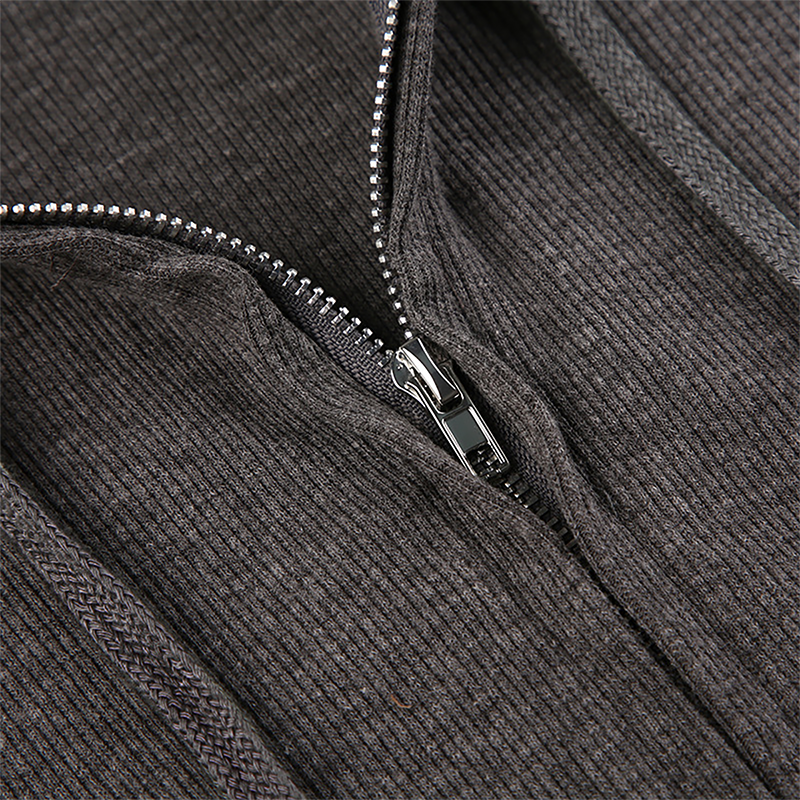 Wholesale Women's American Style Cropped Zip-up Jacket – Vintage American style cropped Jacket