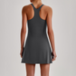 Wholesale Naked-Feel Anti-Exposure Sports Tennis Dress with Built-In Bra – Quick-Dry Active Dress