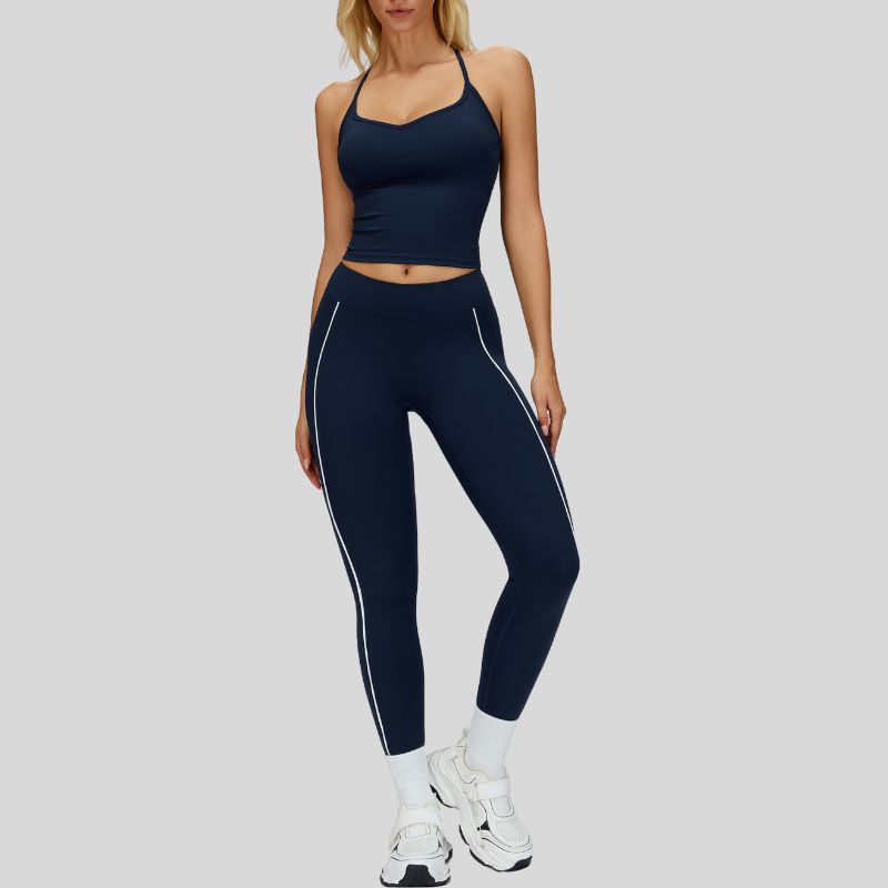 Beautiful Back Slimming Tank top+High-waisted contrasting color leggings