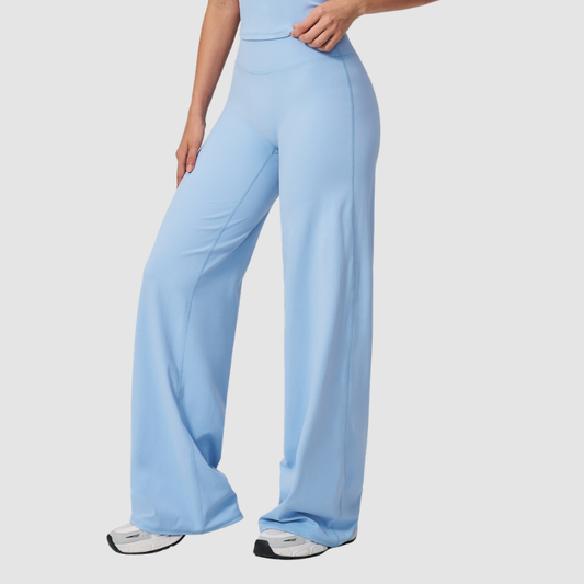 High-waisted wide-leg sweatpants