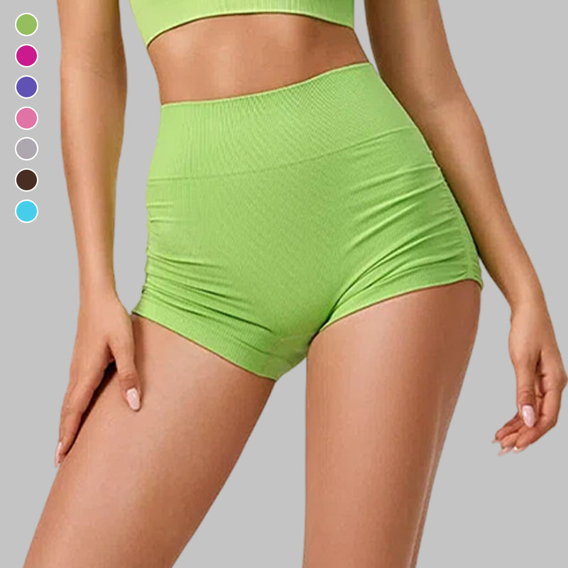 Side-pleated sport shorts