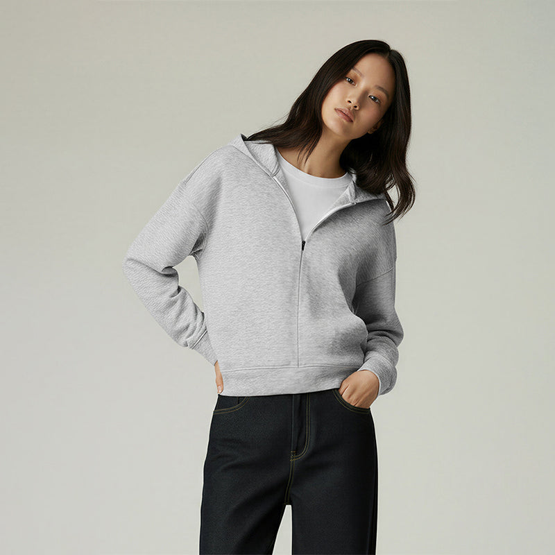 Air layer hooded sweatshirt