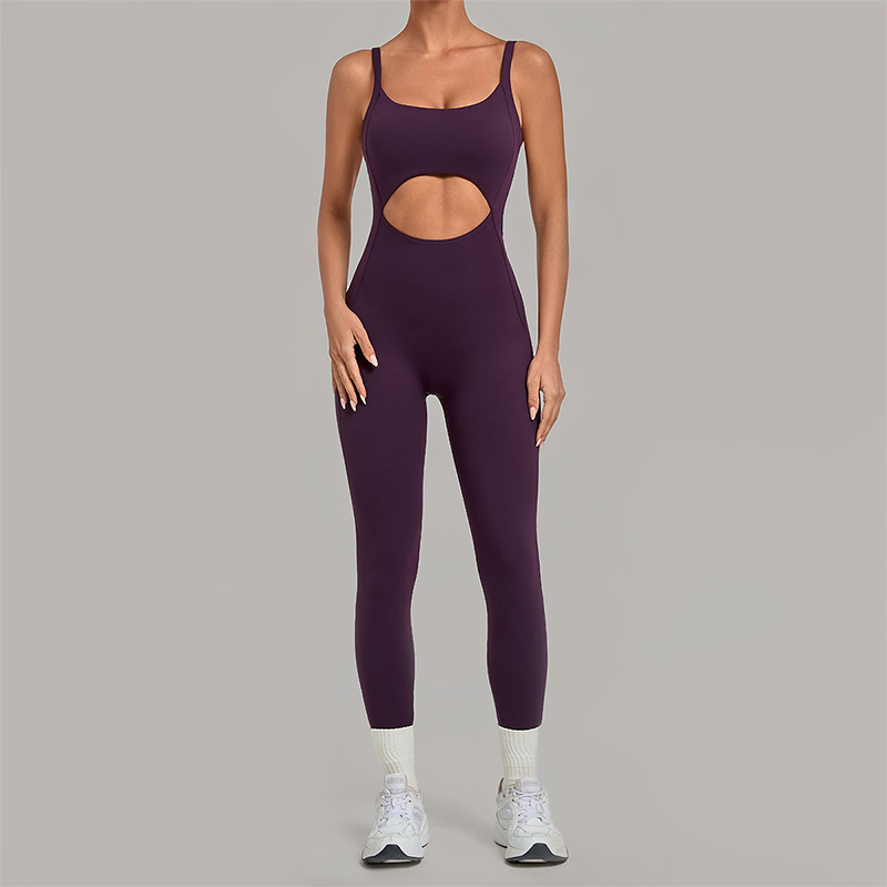 Wholesale Women's Sleeveless Crop Top Back Zip Yoga Bodysuit