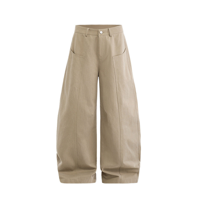 Mid-waisted curved knife pants