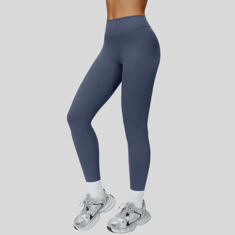 High-waisted V-neck leggings at the back