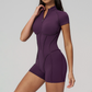 Stand-up collar zipper hip-lifting bodysuit