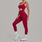 Wholesale Women's Sleeveless Crop Top Back Zip Yoga Bodysuit