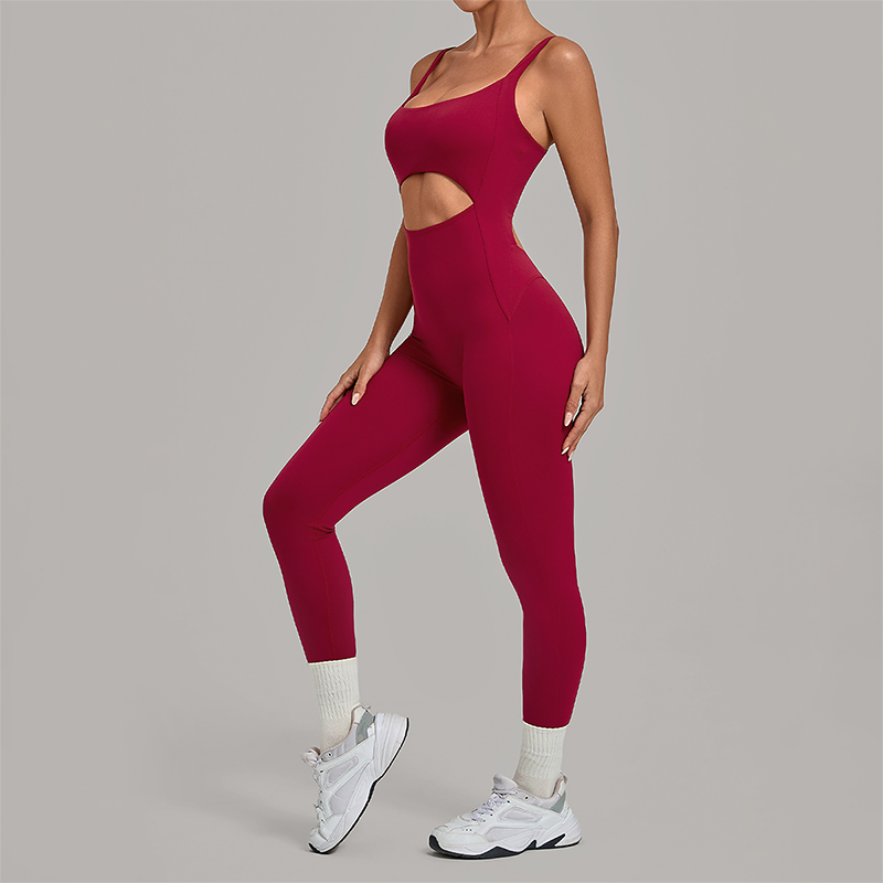 Wholesale Women's Sleeveless Crop Top Back Zip Yoga Bodysuit