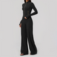 Wholesale Women's Zip-Up Yoga Jacket Set – Relaxed Wide-Leg Pants Activewear Set