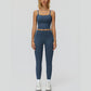 Sports vest with U-shaped+High-waisted slim-fit leggings 2-piece set
