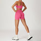 Quick-Drying Sports Bra + Butt-Lifting Shorts 2-Piece Set