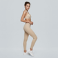 High-Elastic Quick-Dry Bare-Skin Long Sleeve Cover-Up + Bra + Leggings 3-piece set