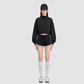 Wholesale Women’s Mock-Neck Boxy Sweatshirt – Relaxed Cotton Blend