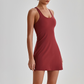 Wholesale Naked-Feel Anti-Exposure Sports Tennis Dress with Built-In Bra – Quick-Dry Active Dress