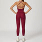 Snug-Fit Tank Top + V-Shaped Waistline Leggings 2-Piece Set