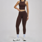 Wholesale Color Block Yoga Halter Vest + legging 2-Piece Set