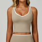 Wholesale Women's Color-Block Open-Back Sports Vest – Seamless Cutout Activewear