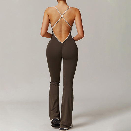 Wholesale Hollow back yoga suit hip-lifting | Wonderxfans bulk activewear
