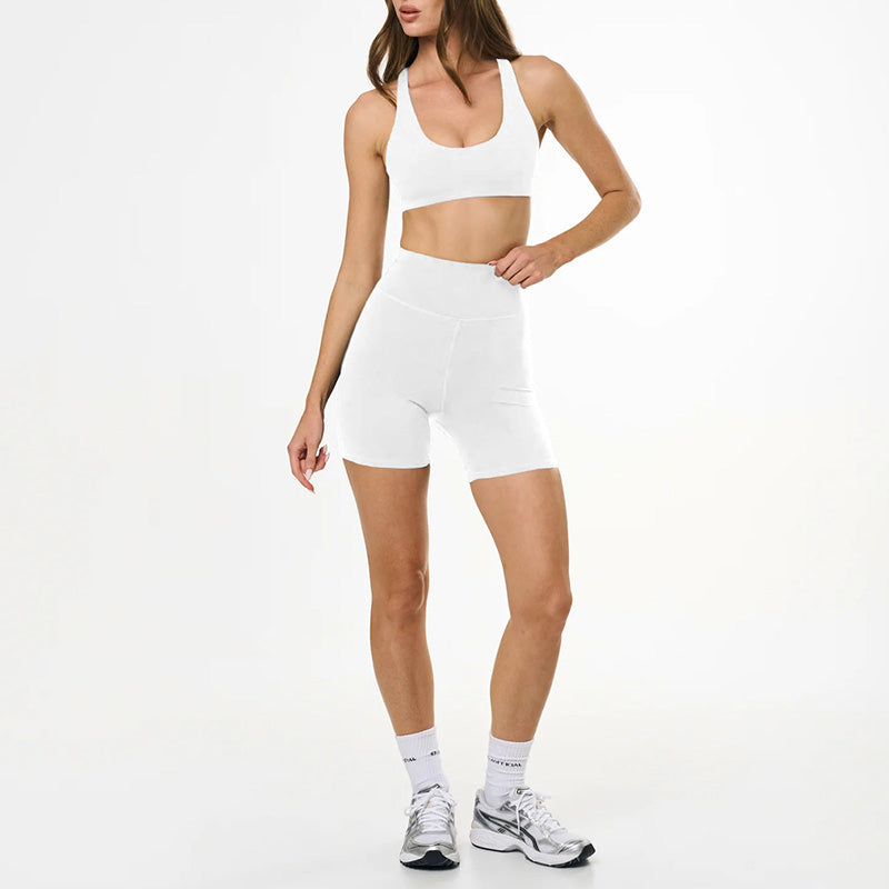 Wholesale women's racerback solid color yoga and activewear set