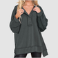 Wholesale Round Neck Solid Color Button Loose-fitting Top