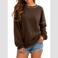 Wholesale Round Neck Seam Detail Sweatshirt – Casual Loose Sportswear Hoodie
