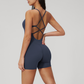 Wholesale cross back and hip lifting jumpsuit