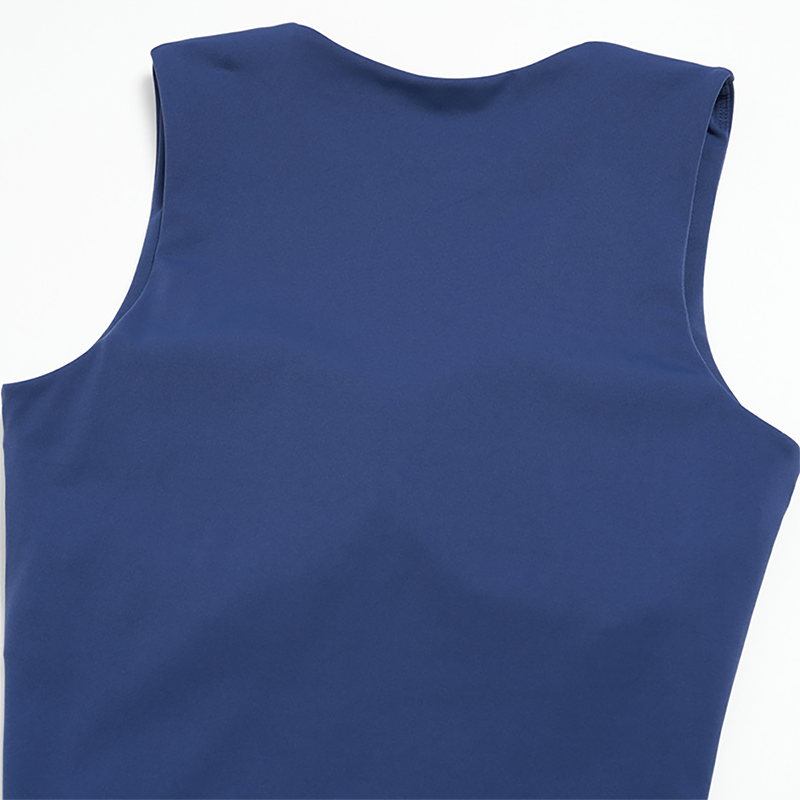 Wholesale Women's Bare-Feel Square Neck Yoga Jumpsuit with Chest Pad & Capri Shorts