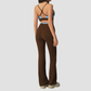 Wholesale Women's Padded Bra+Hip-lift Flare Pants Pilates Set