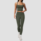 Wholesale Naked-Feel Yoga Set – Cross Back Quick-Dry Fitness Outfit