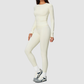 Wholesale Women's Nylon Spandex Activewear Set – Long Sleeve Tops & Leggings