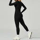 Long sleeve Sports top + High-waisted leggings 2-Piece Set