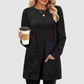 Wholesale Women’s Ribbed Pocket Tunic Sweater – Mid-Long Knit Pullover