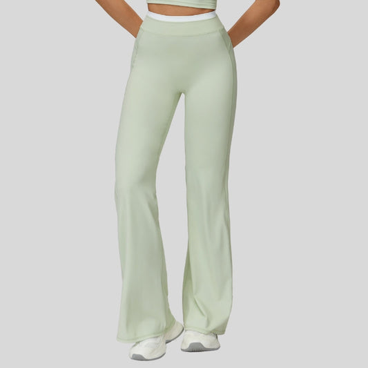 Wholesale Contrast-colored sport slightly flared pants | Wonderxfans bulk activewear