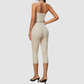 WholesaleWomen's Activewear Brushed Padded Tank & Fitted Capri-Pants Yoga Set