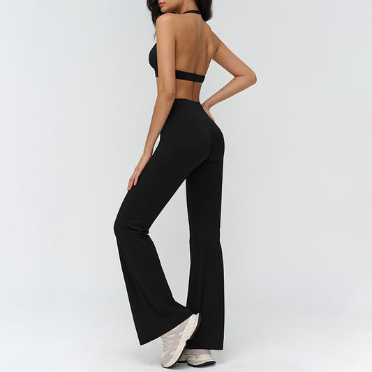 Wholesale Halterneck backless bra + Flared | Wonderxfans bulk activewear