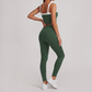 Wholesale Women's Quick-Dry Yoga Set Sleeveless Sports Bra & Capri Pants with Chest Pad